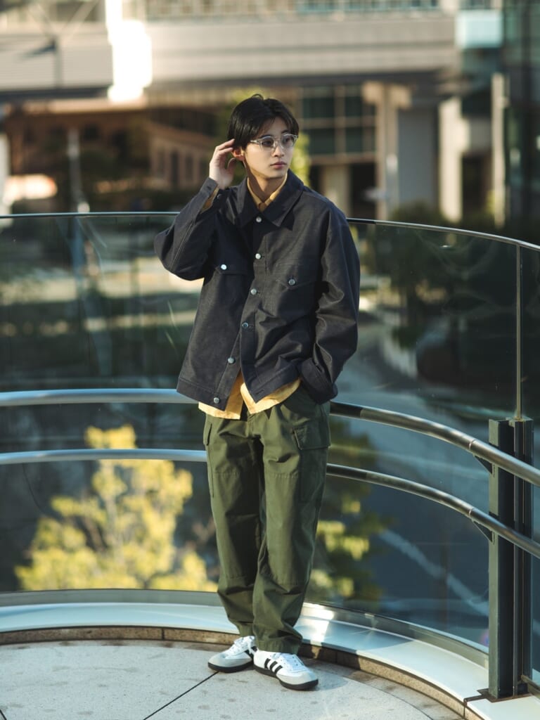 coordinate-1027-jacket-shirt-wide-pants-sneakers